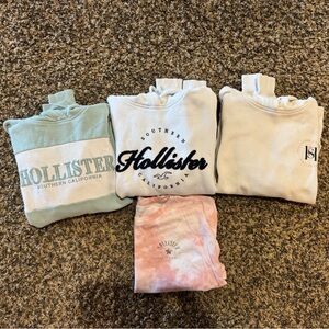 Hollister hoodies and tshirt bundle - size XXS, XS, S